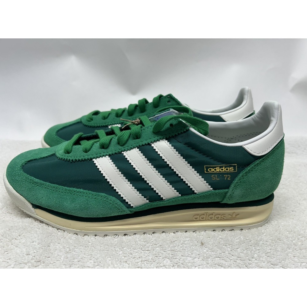 Adidas Mens Size 9 W's 10.5 Green/Core White/Collegiate Green SL 72 RS Shoes